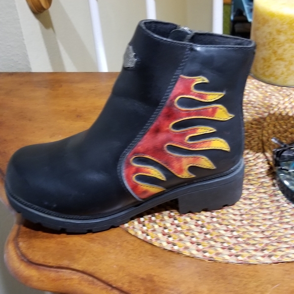 harley flame boots